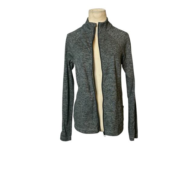 Bally heathered gray long sleeves athletic zippered jacket size Small - Picture 9 of 11